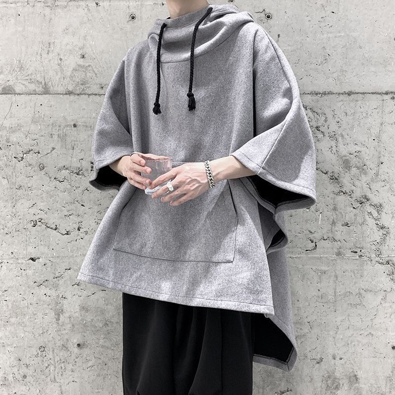 

Женские толстовки с капюшоном больших размеров с рукавами «летучая мышь», весенне-осенние, свободные, повседневные топы, худи оверсайз M серый