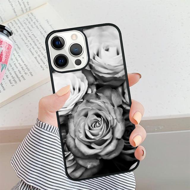 

Graceful White Rose Phone Case For iPhone 17 Air 16 15 14 plus 12 13 Pro max Soft Bumper Shell Cover coque iPhone 17