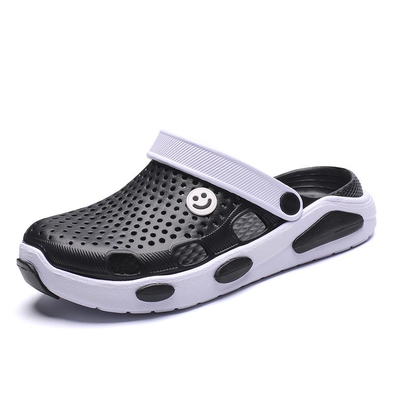 

Slippers men s summer baotou hole shoes students wear outfits half drag thick soles lightweight beach shoes cool slippers 39