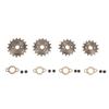 415 Chain 17mm 14T 15T 16T 17T Teeth Front Engine Sprockets With Retainer Plate Locker For Motorcycle Motorized Bicycle Moped
