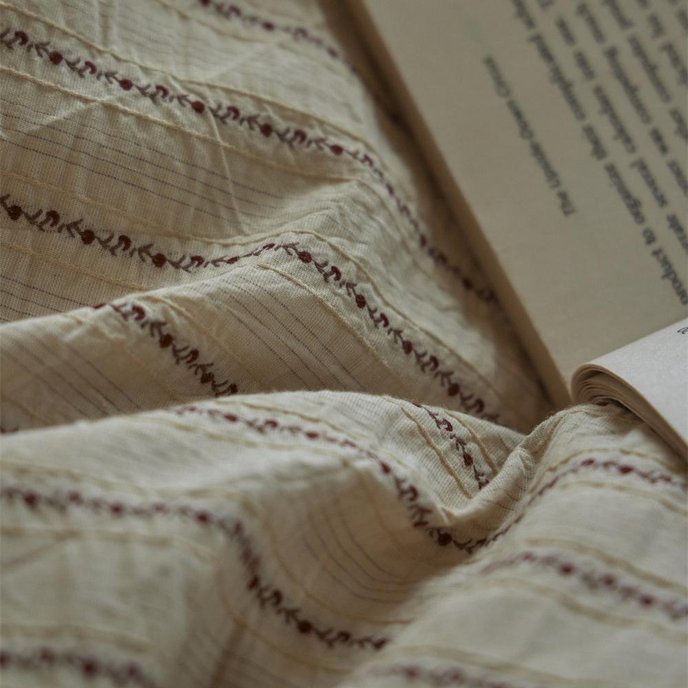 Four-piece Set of Pure Cotton Bedding, Jacquard Contrasting Color Quilt Cover, Bed Sheet Pillowcase Set