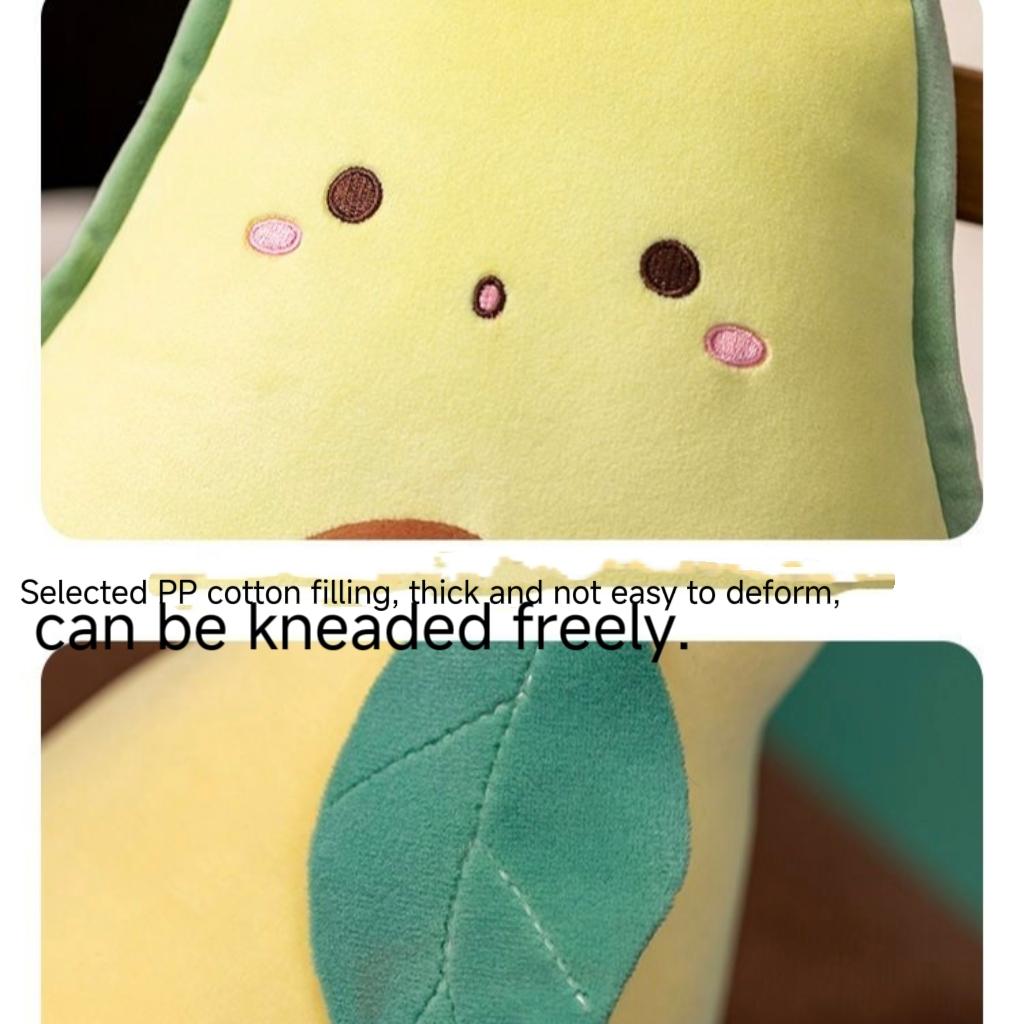 Kawaii Avocado Banana Carrot Mushroom Large Plush Pillow, Soft Stuffed Fruit Vegetable Plushie Toy Gift