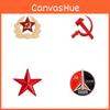 Star Unique Fivepointed Scythe Pin Made From Durable Alloy With Vibrant Enamel Finish
