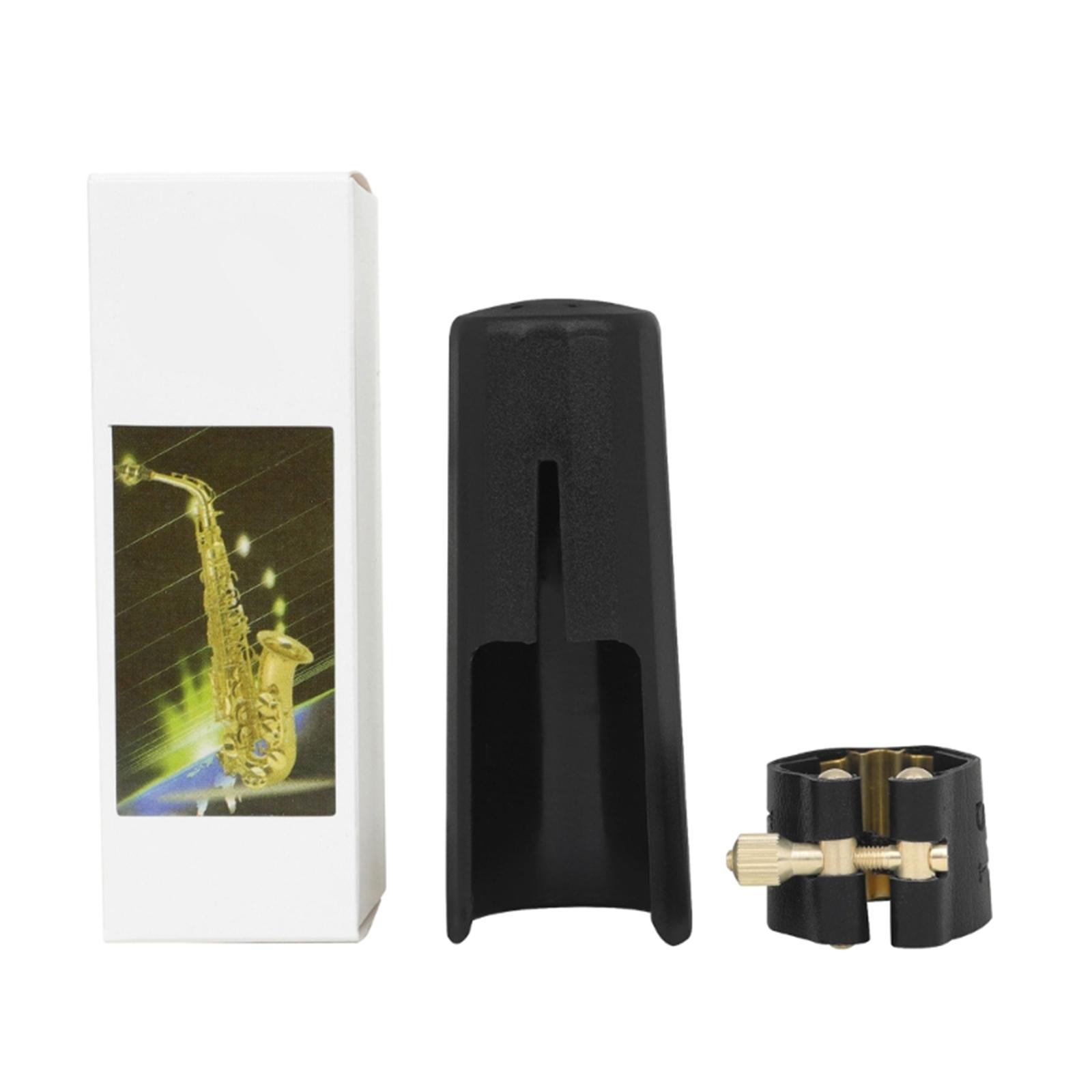 

Alto Sax Saxophone PU Leathers Mouthpiece with Plastic Cap Metal Buckle Saxophone Mouthpiece Set Saxophone Clarinet Part