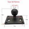 Jadkinsta 1 or 1.5 Inch Rubber Ball Mount To Aluminum Motorcycle Round Square Mounting Base Plate for Gopro Camera Cellphones