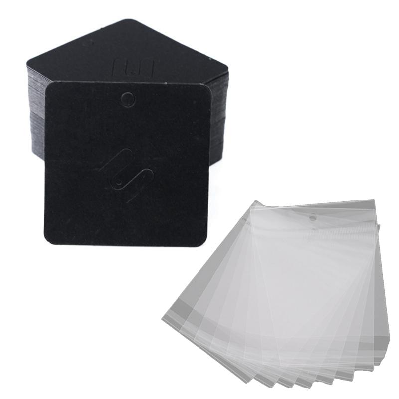 100 Stück 7X7cm Kraftpapier Brosche Anstecknadel Karten zum Verkauf von Schmuck Perfekt für Kleinunternehmen Einzelhandel Boutique Auslage