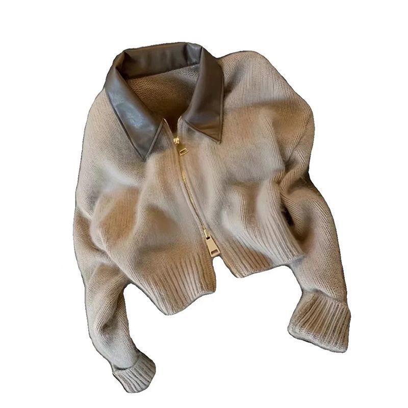 Women's Soft Raccoon Wool Knit Cardigan with Double-Headed Zipper - Sensitive Skin-Friendly, Autumn & Winter