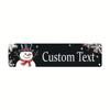 16x4In 2D Flat Classic Santa Aluminum Sign Custom Text Christmas Wall Decor