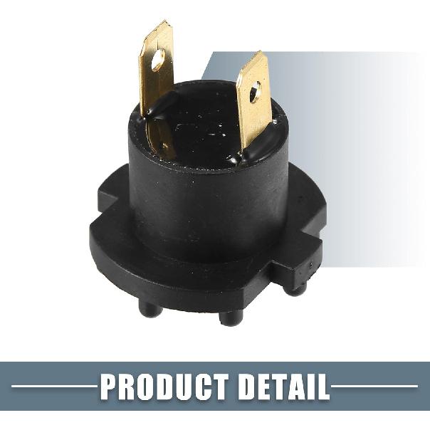 Headlight Headlamp Bulb Socket Adapter B28V-51-0A3 B28V-51-0A3A for Mazda 3 2004-2009 Plastic Black (Set of 2)