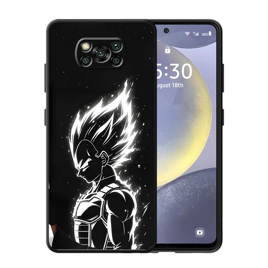 Dragon Ball Goku Vegeta Black Soft Phone Cover Case for Xiaomi Poco M5s M7 M3 M4 Pro X4 Pro C40 C50 C51 C61 X3 NFC F3 F7 X5 C75
