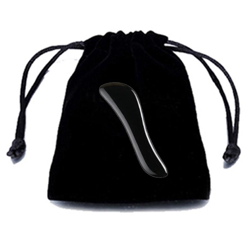 

Natural Obsidian Stone Facial Gua Sha Gouache Scraper Tool SPA Massager Acupuncture Facial Beauty Skin Care Fades Wrinkles Spots