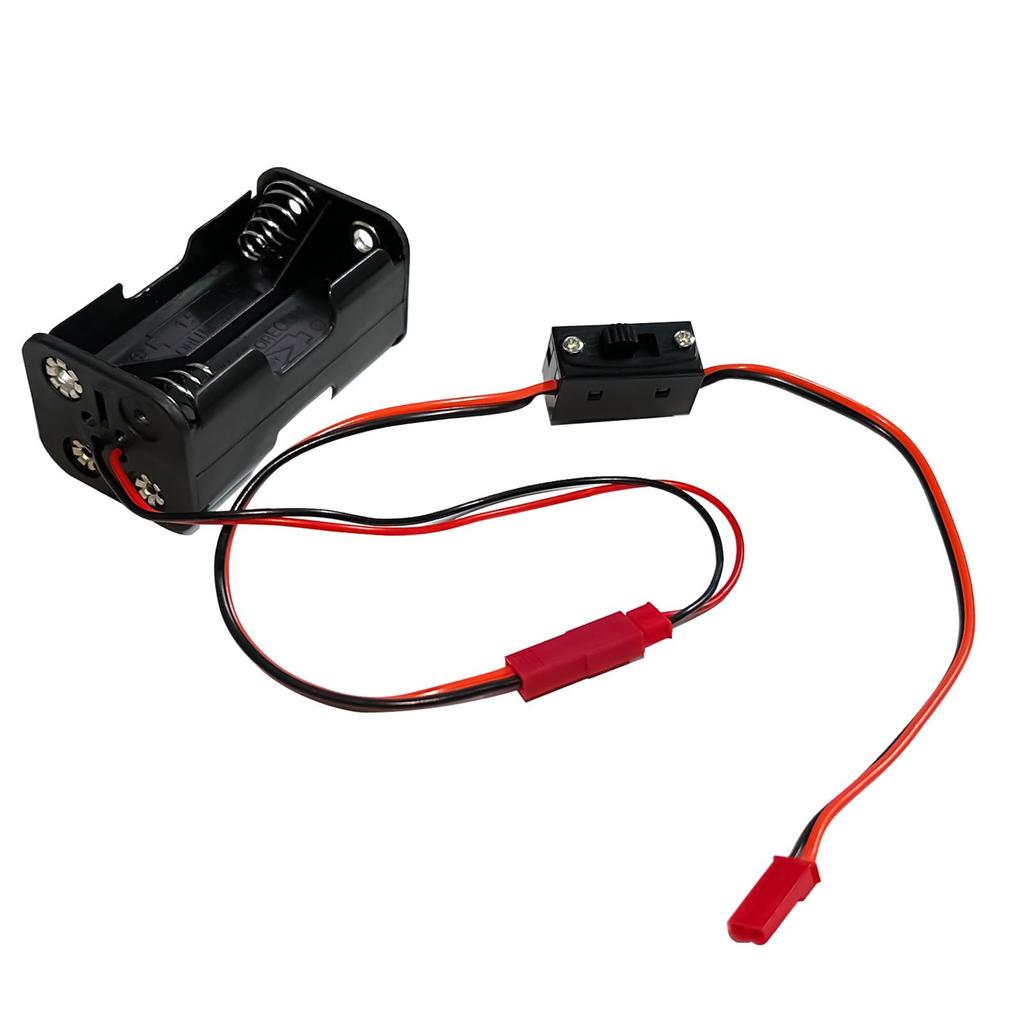 2 Sets of OnOff Power Switch Receiver & 4-Cell AA Container Case Holder Pack Box with JST Plug for HSP Redcat Axial Traxxas 18 110 116 RC Power Car