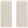 VidaXL Sheer Curtains with Eyelets 2 Pcs Cream 140x245 Cm, Net Curtain, Transparent Curtain, Window Voile, 4102074