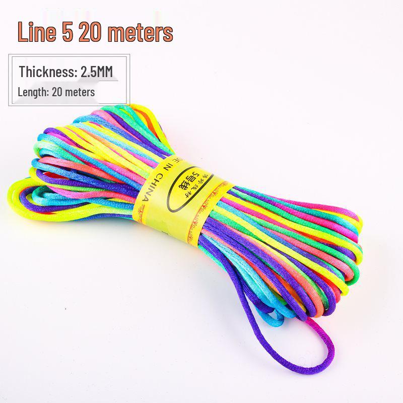Lixia Rainbow Egg Holder: Handwoven No. 5 Cord Girls' Braided Hair Accessory with Five-Color Thread for Dragon Boat Festival
