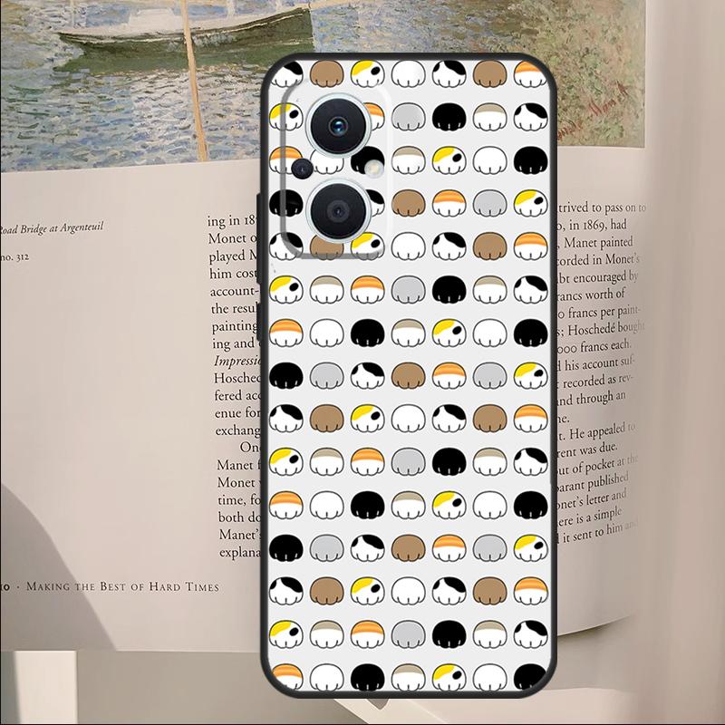 

Cute Funny Cats Paws Pattern Cover For OPPO Reno 14F 11F 12F 13F 10 11 12 13 14 Pro 7 8 Lite OPPO Find X6 X8 X9 Pro Case OPPO Reno12 F