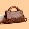 2025 Autumn Vintage Embossing Shoulder Crossbody Bags Large Capacity Leather Casual Tote Bags Travel Commuting Handbags