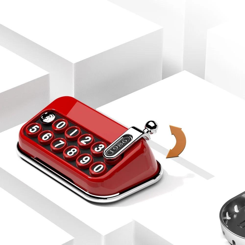 Car Interior Accessories Retro Typewriter Temporary Parking Card Auto License Stop Sign Telephone Number Plate Hidden