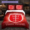 Hull KR Customized Name Text Bedding Set, 1 Duvet Cover & 2 Pillowcases Personalized Bedroom Gift