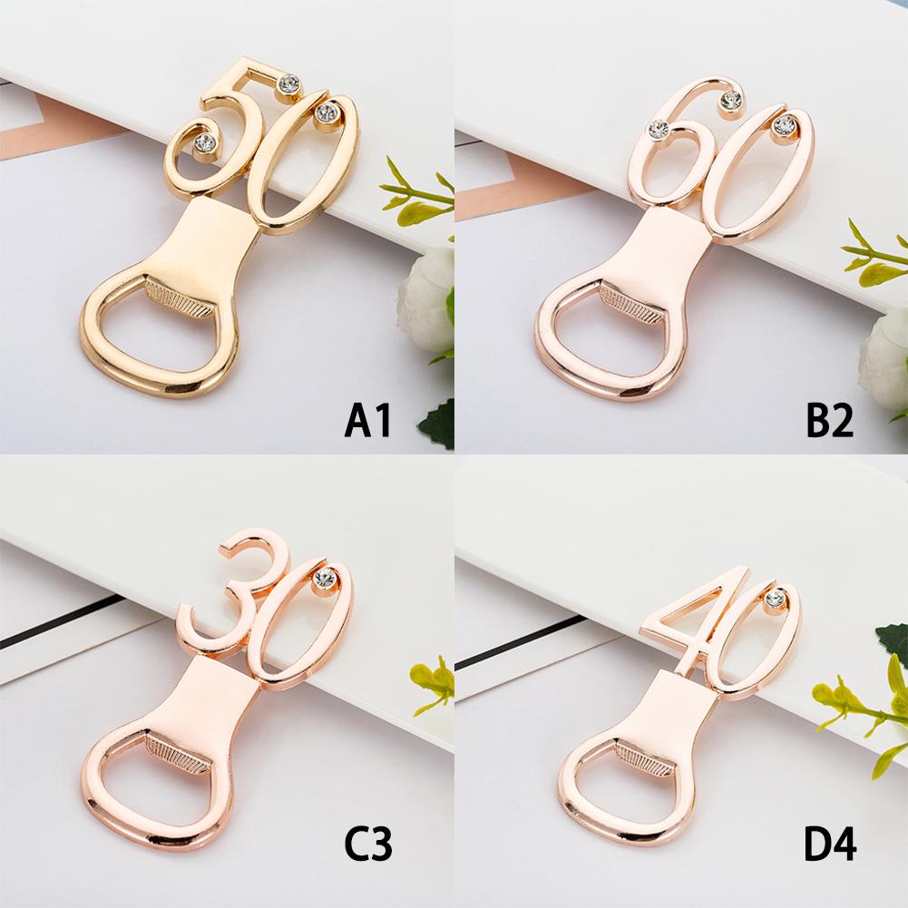 Beer Opener Number Shape Bottle Opener Birthday Gift Wedding Anniversary Party Supplies Bar Tool
