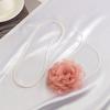 Fluffy Fabric Lace Flower Choker Necklace For Women Trendy Elegant Long Lace-Up Rope Chains On Collar Jewelry
