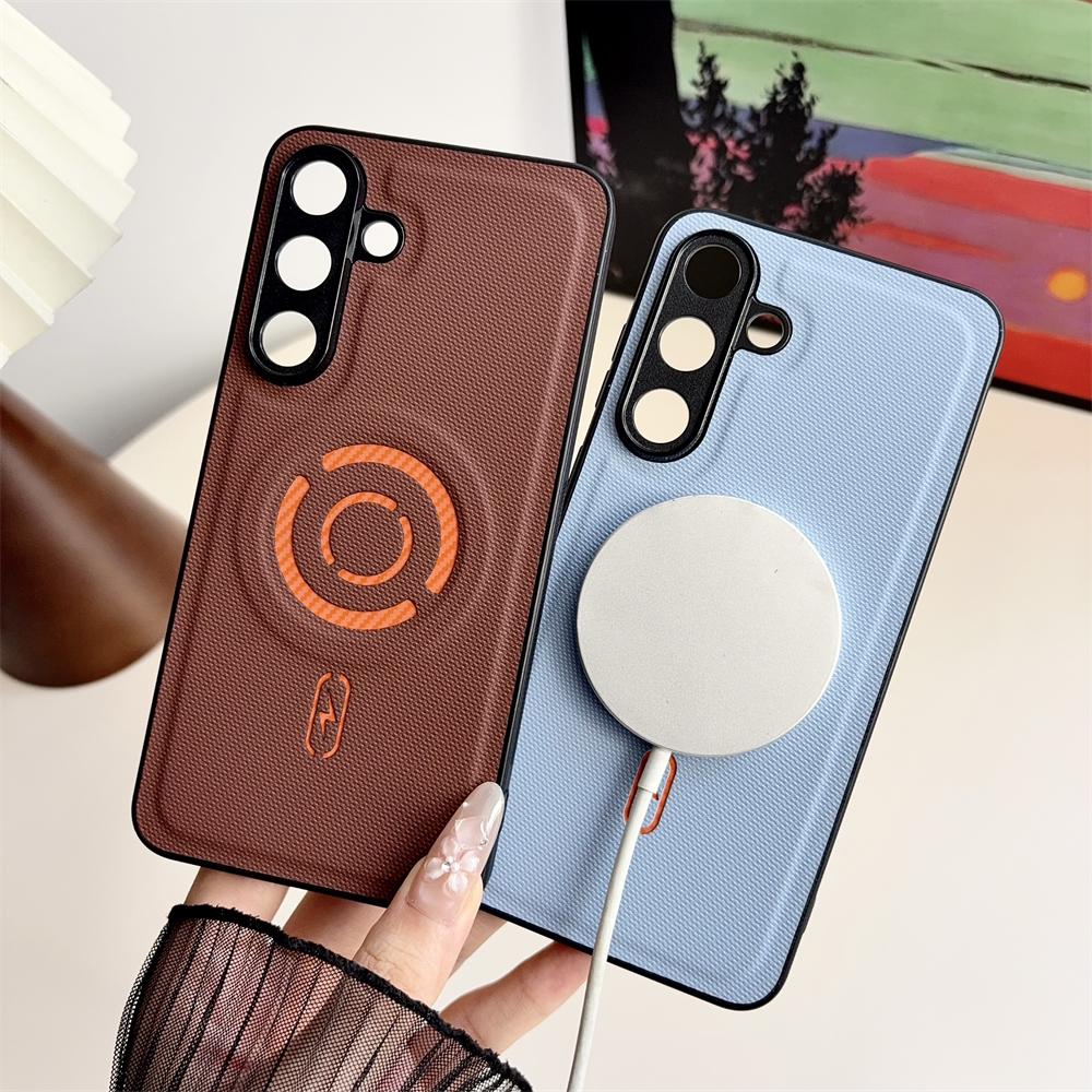 Tech Fabric Texture for Magsafe Phone Case for Samsung S26 Ultra S25 S24 Plus FE A57 A37 A17 A15 A16 A55 A56 A06 Frosted Cover