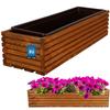 Kotarbau® Holz-Gartenpflanzkasten für Terrasse mit Eicheneinsatz 64 x 20 cm
