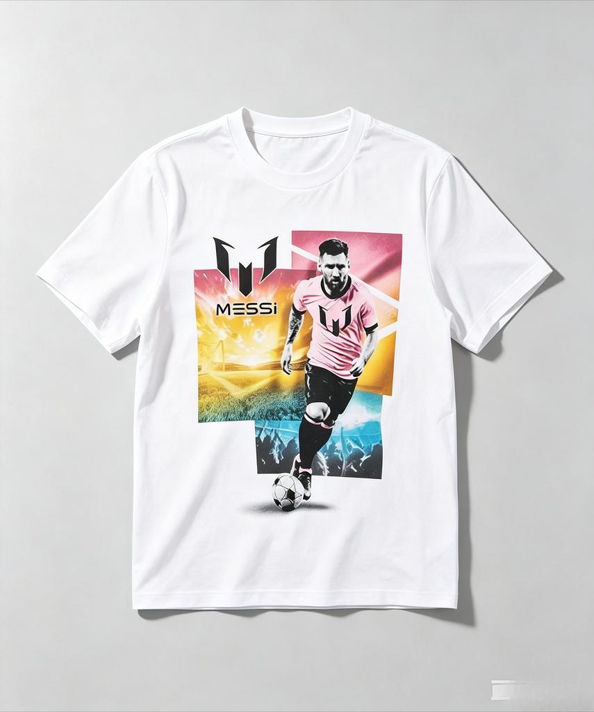 Messi Inter Miami Mvp Retro Graphic Tee Premium Cotton Unisex Top Unique Star Portrait Print Multiple Colors Available