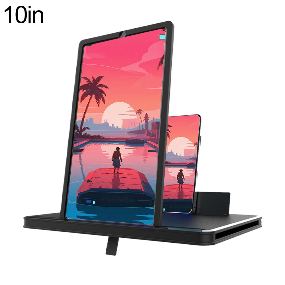 10/12/14 Inch Mobile Phone Screen Amplifier 3D Magnifying Glass Stand Magnifier HD Video Amplifier Phone Stand Bracket