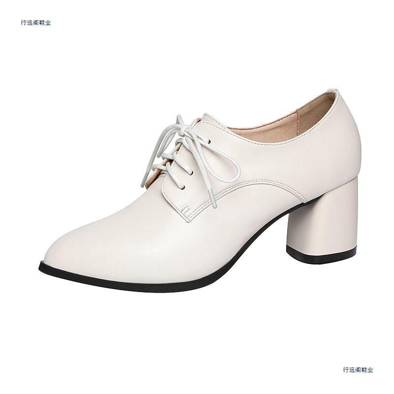 Autumn versatile new non-slip single shoes femininity high heels women's thick heel black professional pointed shoes