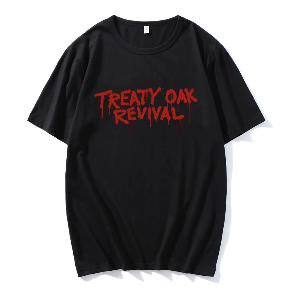 West Texas Degenerate T-shirt Treaty Oak Revival Rockband T-shirts Kortärmad Bomull Herr T-shirts Unisex Streetwear Hip Hop Skjorta