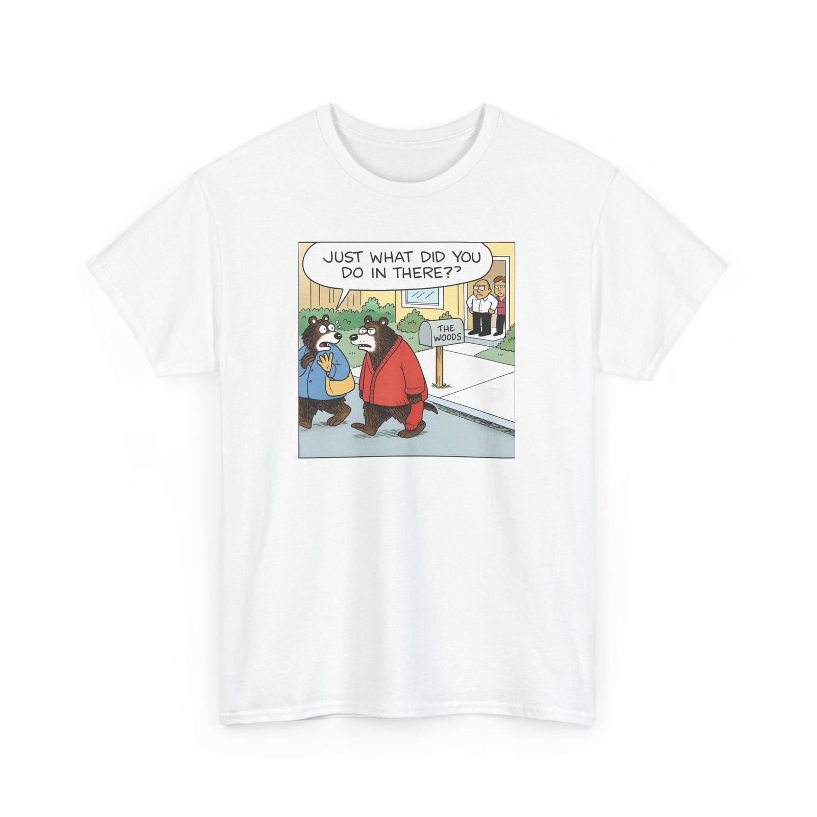 

Funny Bear Woods Tshirt Tops Tee Shirt, Hiking Camping Unisex T-Shirt Mens Womens Tees Top, Outdoor Adventure 2XL