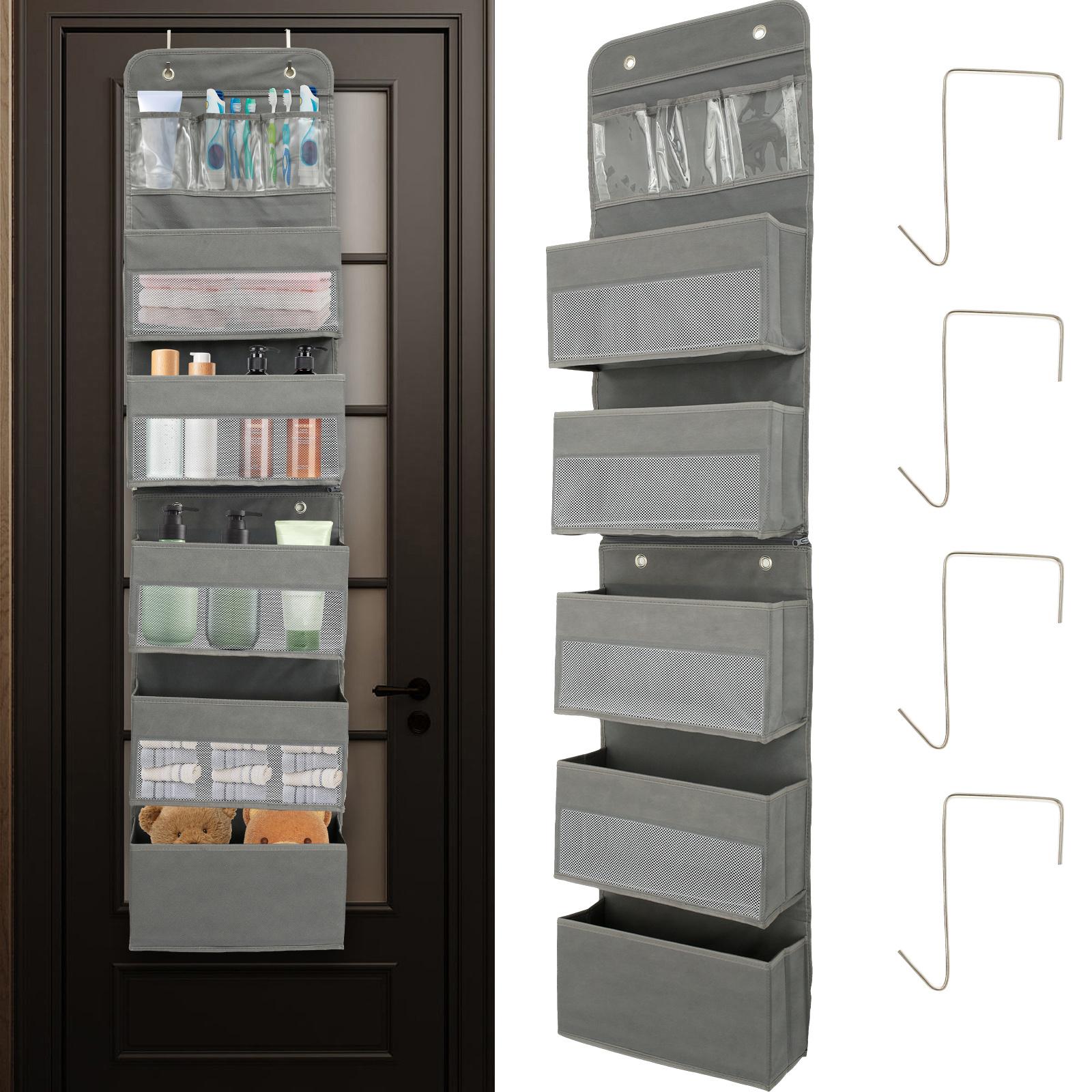 

1 шт. 5-слойный подвесной органайзер для хранения, настенная полка для хранения за дверью, подходящий бытовой органайзер для экономии места для спальни