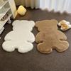 Cartoon Bear Plush Rug for Girls' Bedroom or Cloakroom