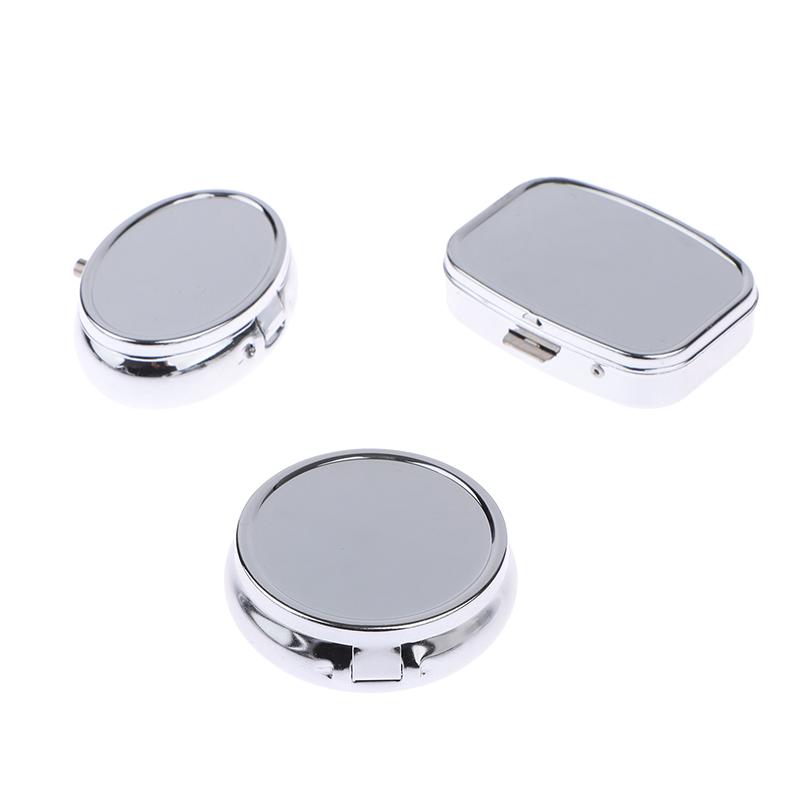 1 Stück Metall Pillendosen Medizin Organizer Container Medizin Fall Pille Candy Box Runde rechteckige Tablet Pillendose Container