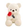 Holding A Rose Bear Doll Valentine'S Day Confession Gift Bouquet Rose Bear Doll Decoration Gift Store Purchase