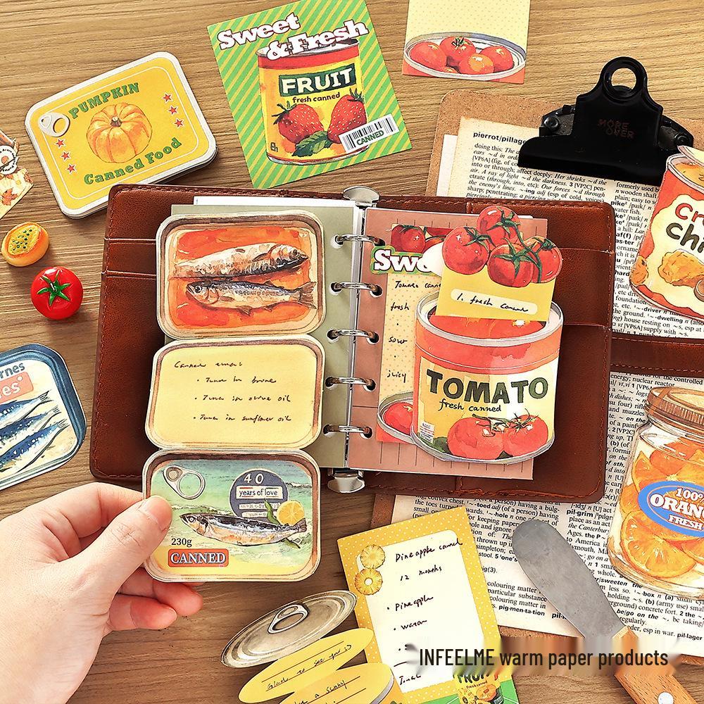 Infeel.Me Fresh Store Série 8 Mécanisme Alimentaire Amusant à Faire Soi-même Pack de Décoration Bullet Journal
