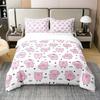 Sweet Pig Animal Bedding Set For Boys Girls, Microfiber Piggy Cartoon Animal Duvet Cover Set With Zipper and Pillowcase 75*50cm