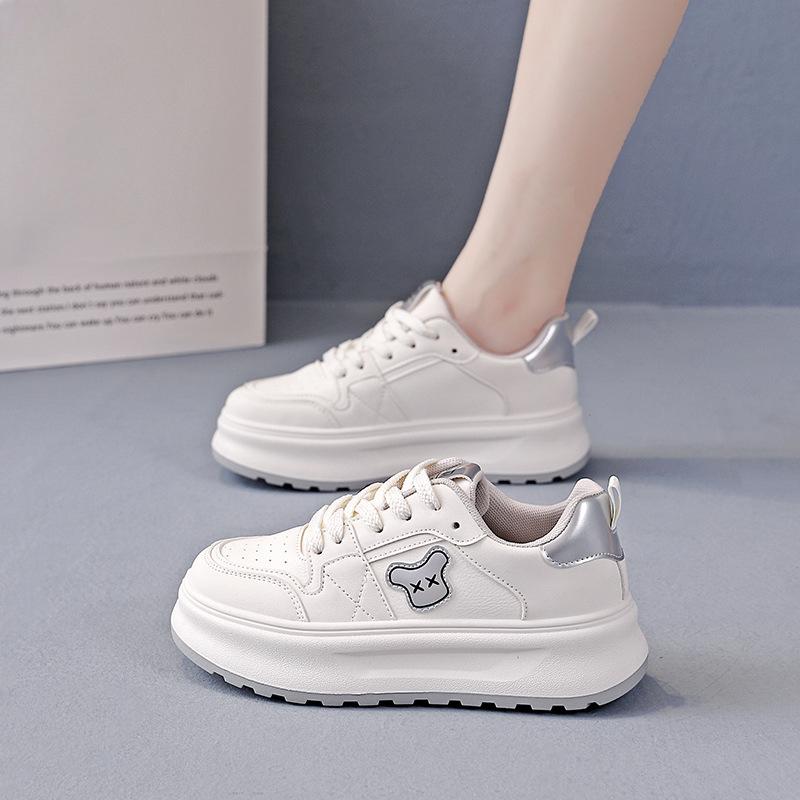 Platform White Shoes Women's Spring and Summer New Student Fashion Soft Bottom Women's Breathable Shoes Non-Slip Casual Shoes