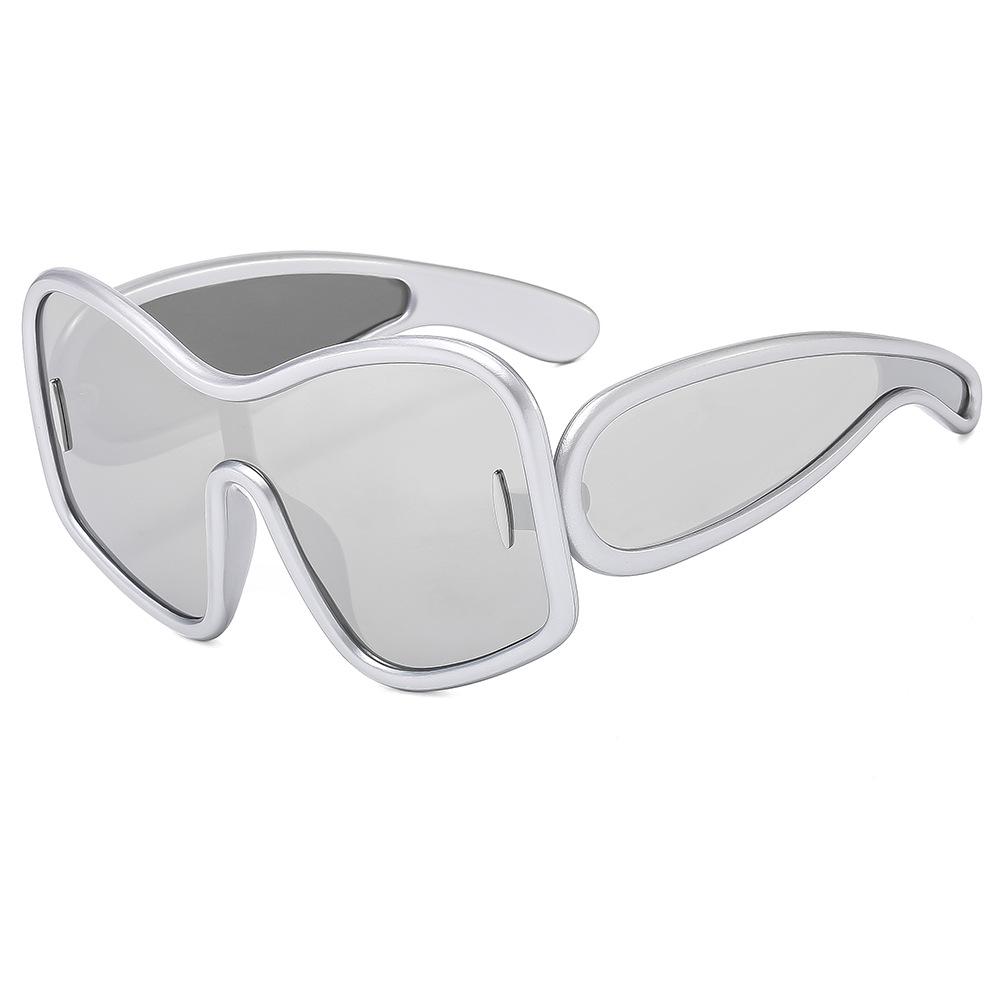New Integrated Large Frame One-piece European and American Women's Sunglasses Fashion Trend Men's Sunglasses Women