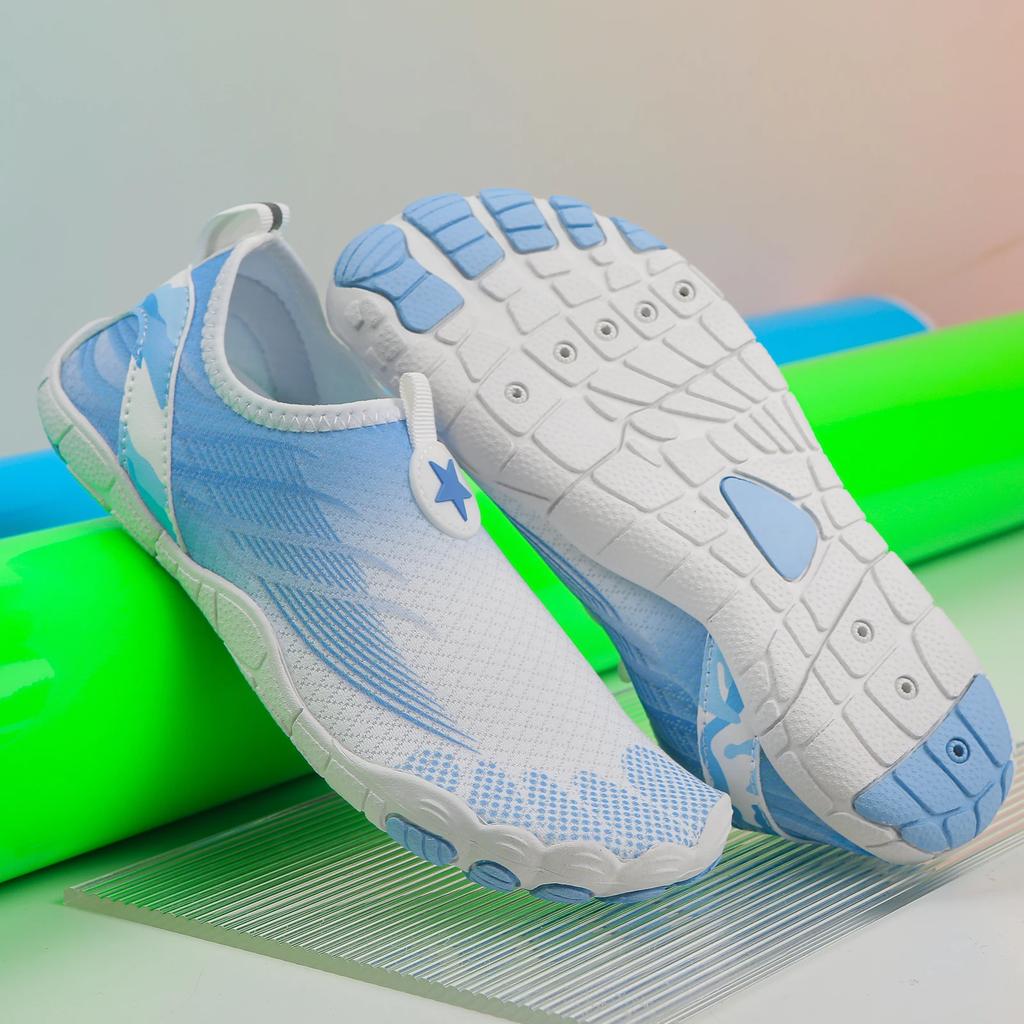 Damen Wasserschuhe Gummi-Außensohle Schnelltrocknend Atmungsaktiv Herren Schwimmschuhe Strandschuhe Casual Heimtrainer