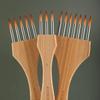 New Wooden Handle Multi Tooth Brush Set, Flat Head, Round Head Artistic Watercolor Acrylic Brush, Multifunctional Painting Brush
