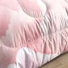 Pink Cloud Seagull Plush European Size Digital Print Bedding Three-piece Set