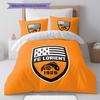 FC Lorient Bettwäsche Steppdecke Set Bettbezug Kissenbezug Heimdekoration Geburtstagsgeschenk (1 Bettbezug + 2 Kissenbezüge, ohne Füllung)