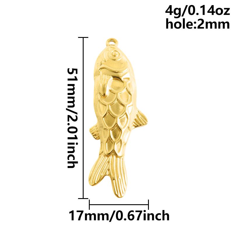 6pcs Real Gold Plated Marine Organism Shell Lobster Coral Stainless Steel Charms For Jewelry Making Supplies DIY Animal Pendant