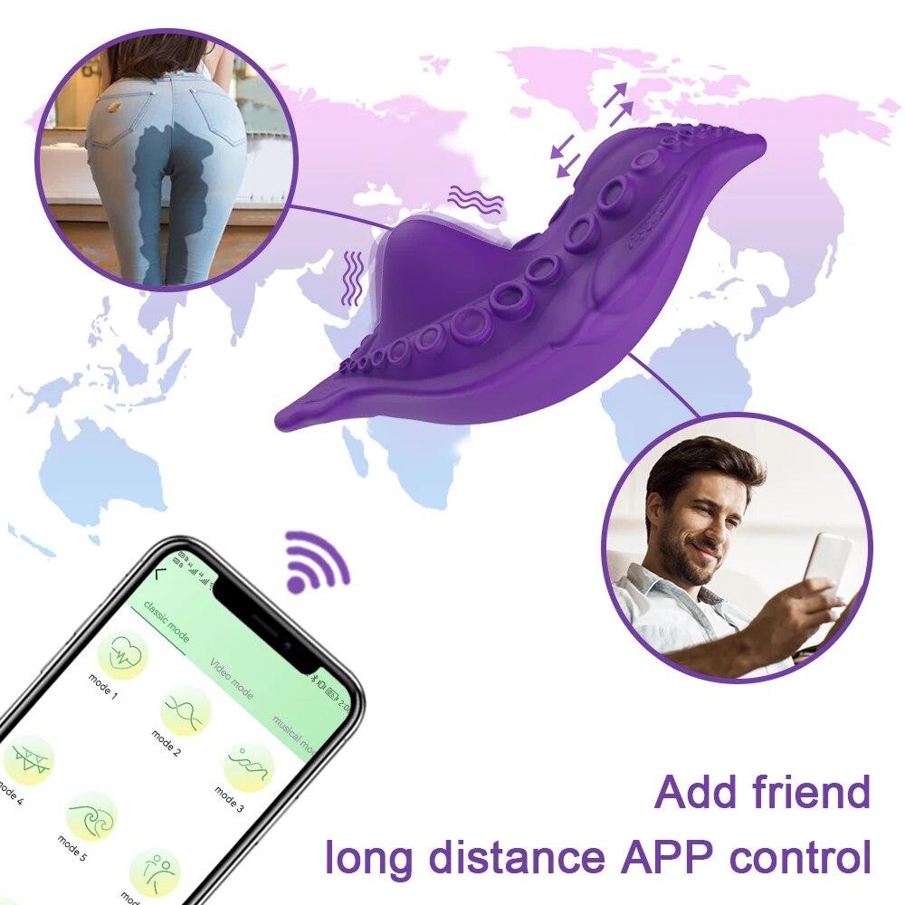 Clitoris Stimulator APP Bluetooth Vibrator Female Wireless Remote Control Massager Sex Toys for Women 's Panties Adult Goods