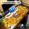 Christmas Theme Personalized Mouse Pad Custom Name Text Non Slip Desk Pad For Laptop Office Desktop