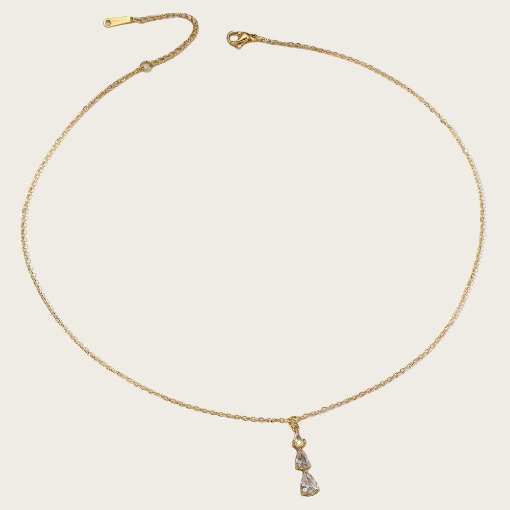 Minimalist Fashion Water Drop Pendant Necklace Woman Wedding Jewellery