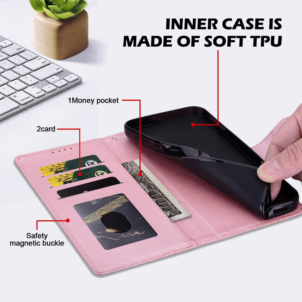 Magnetic Flip Wallet Leather Case For Redmi 14C 14R 13C 13 12C 11A 10C 10A 10 9 9C A5 A4 A3 A2 A1 14 13 Pro Plus 4G/5G