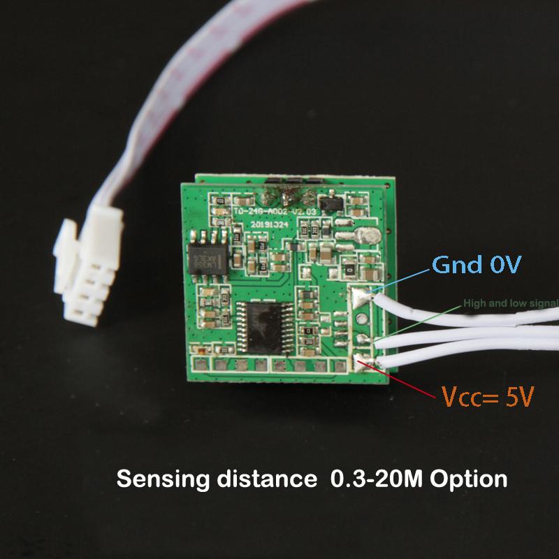 0,3-20M 24GHz Mikrowellen-Radarsensor-Modul 5V keine Verzögerung kleiner Winkel Fahrzeug bewegliches Objekt Mensch-Erfassungskopf Entfernungssensor