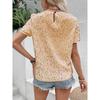 Sequined Crew Neck Summer Women Blouse Commuter Loose Short Sleeved Top Women's Casual Elegant T-shirt Fashion Simple Streetwear Sweet Simple Shirts